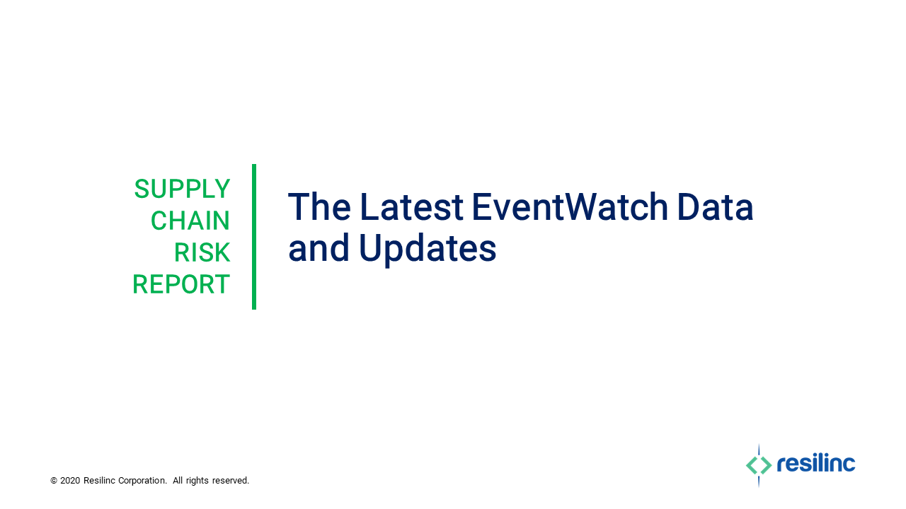 You are currently viewing Supply Chain Risk Report – The Latest EventWatch Data and Updates