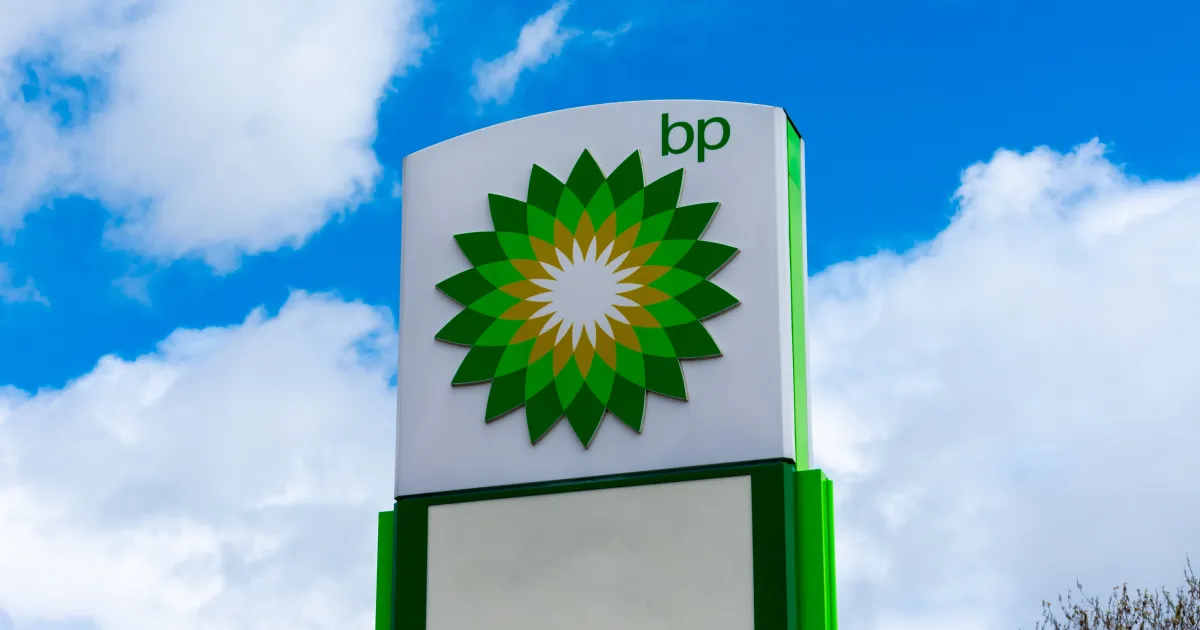 Image of BP oil one of the biggest companies impacted by the Red Sea ship attacks. 