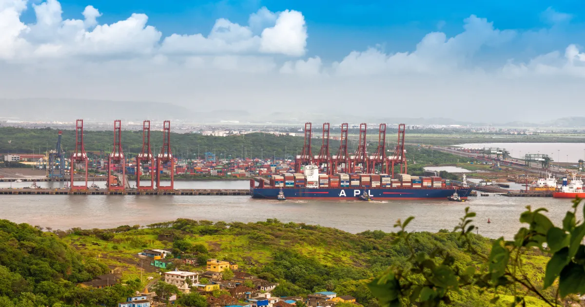 The port at mumbai india 